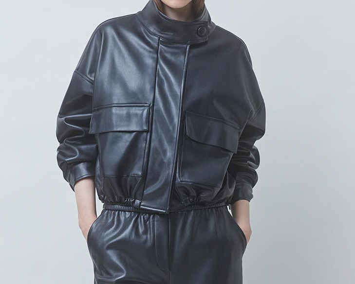 Black Leather Jacket at Gitane boutique