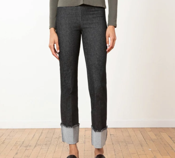 Dark Denim Cuffed Jeans at Gitane boutique