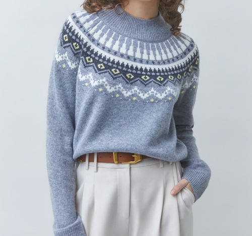 Fair Isle Yoke Sweater at Gitane boutique