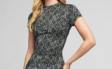 Snake Print Dress at Gitane boutique