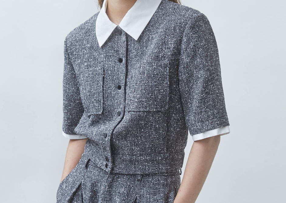 Tweed Button Jacket at Gitane boutique