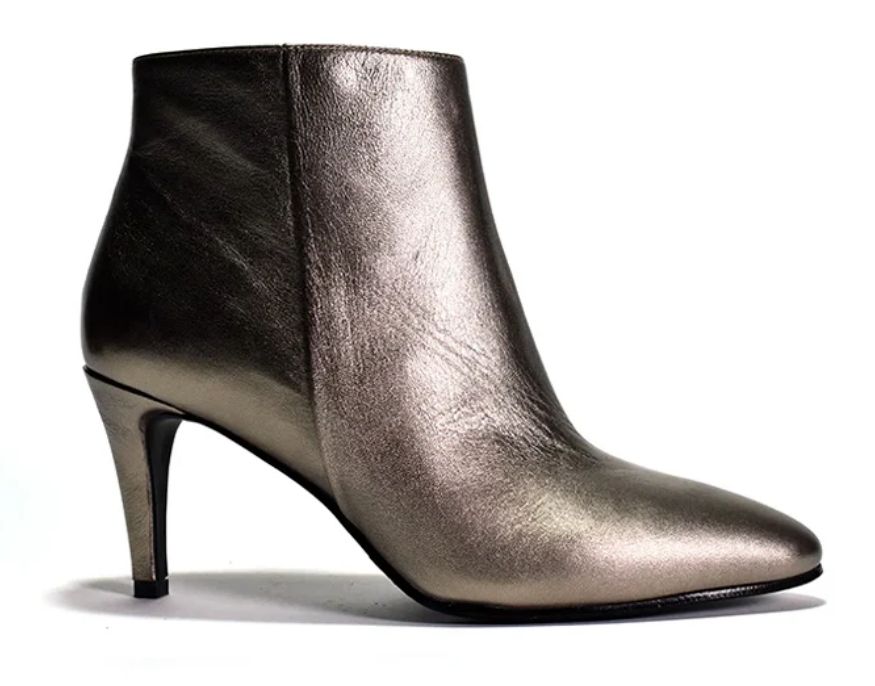 Metallic Heel Boot at Gitane boutique