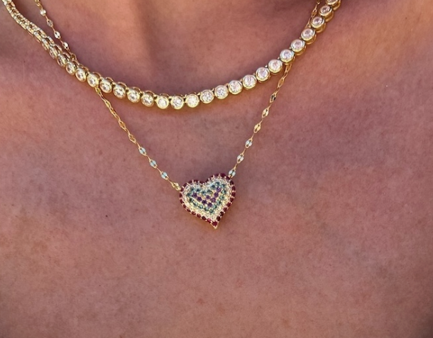 Diamond Heart Necklace at Gitane boutique